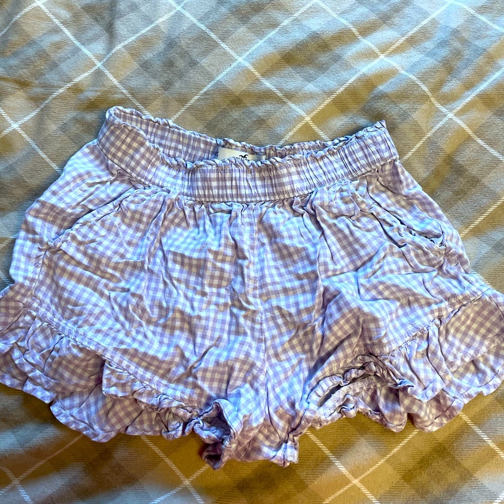 Purple flowing shorts